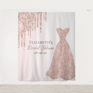 Bride rose gold dress name tapestry