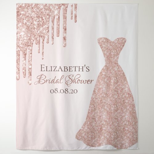 Bride rose gold dress name tapestry