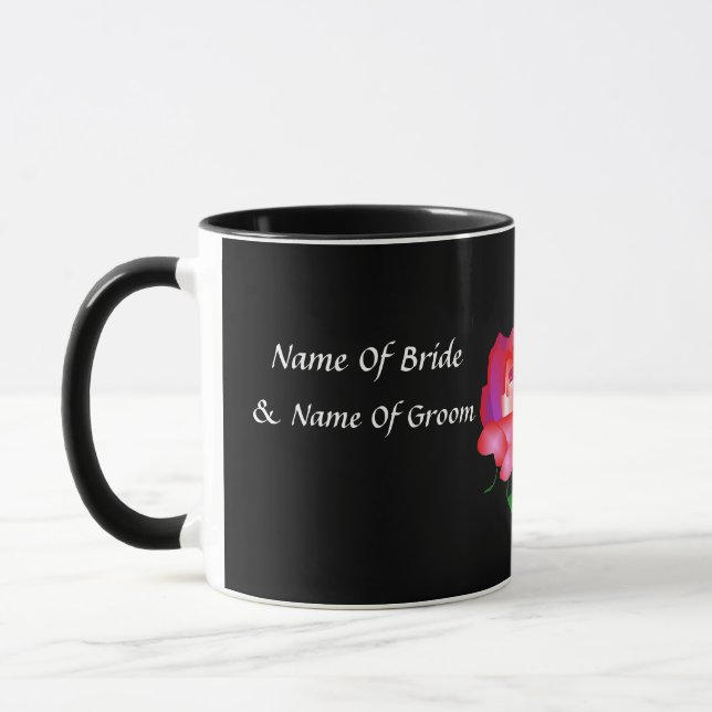 "Bride" Rose Mug - Customizable (Left)