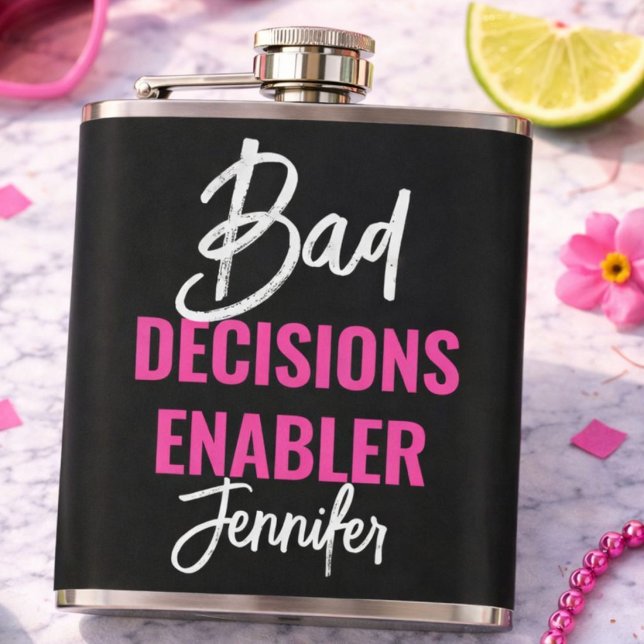 Bride’s Bad Decision Enabler Bachelorette Party Flask (Creator Uploaded)