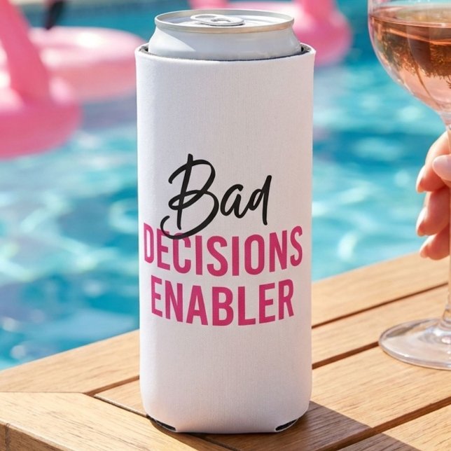 Bride’s Bad Decision Enabler Bachelorette Party Se Seltzer Can Cooler (Creator Uploaded)