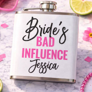 Bride’s Bad Influence Custom Bachelorette Party Flask