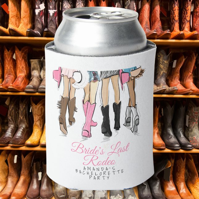 Bride’s Last Rodeo Bachelorette Cowboy Boots Favor Can Cooler (Creator Uploaded)
