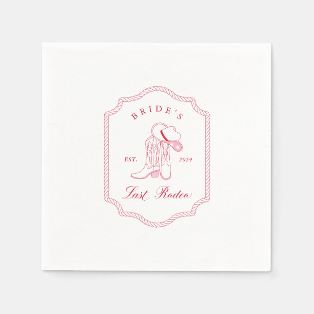 Bride’s Last Rodeo Napkins (Front)