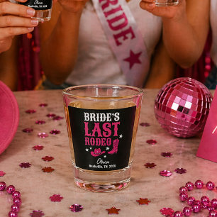 Bride’s Last Rodeo Western Bachelorette Favor Shot Glass