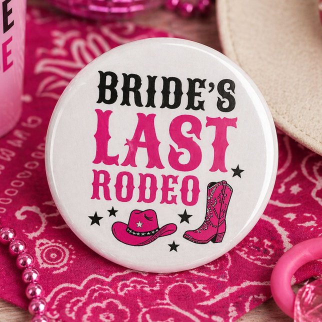 Bride’s Last Rodeo Western Bachelorette Party Button (Creator Uploaded)