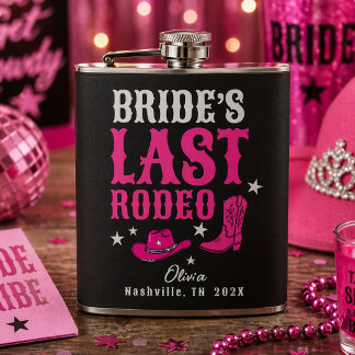 Bride’s Last Rodeo Western Bachelorette Party Flask