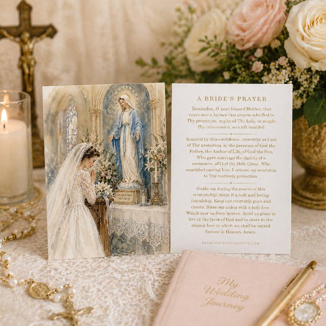 Bride’s Prayer Our Lady of Grace Wedding  Business Card (Creator Uploaded)