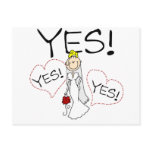 Bride Says Yes Tshirts and Gifts Postcard