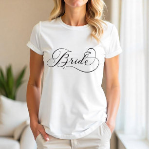 Bride Script Bridal Shower T-Shirt – Elegant Tri-Blend Shirt