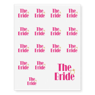 Bride-set-PINK.gif Temporary Tattoos