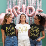 Bride Shirt With Faux Gold Diamond Graphics<br><div class="desc">Bride shirt,  perfect for Bridal shower or Bachelorette party,  is white shirt with faux gold handwritten text and diamond graphics</div>