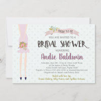 Bride Silhouette Bridal Shower Invitation