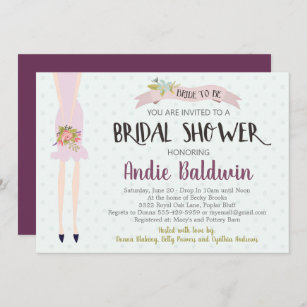 Bride Silhouette Bridal Shower Invitation