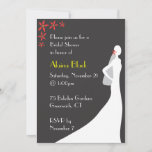 Bride Silhouette Bridal Shower Invitation at Zazzle