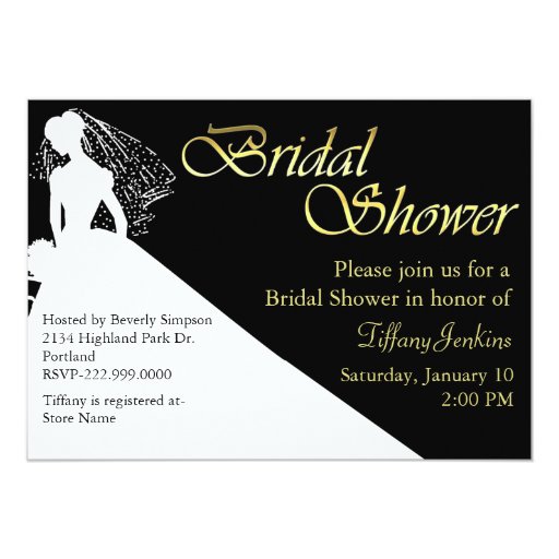 Silhouette Bridal Shower Invitations 8