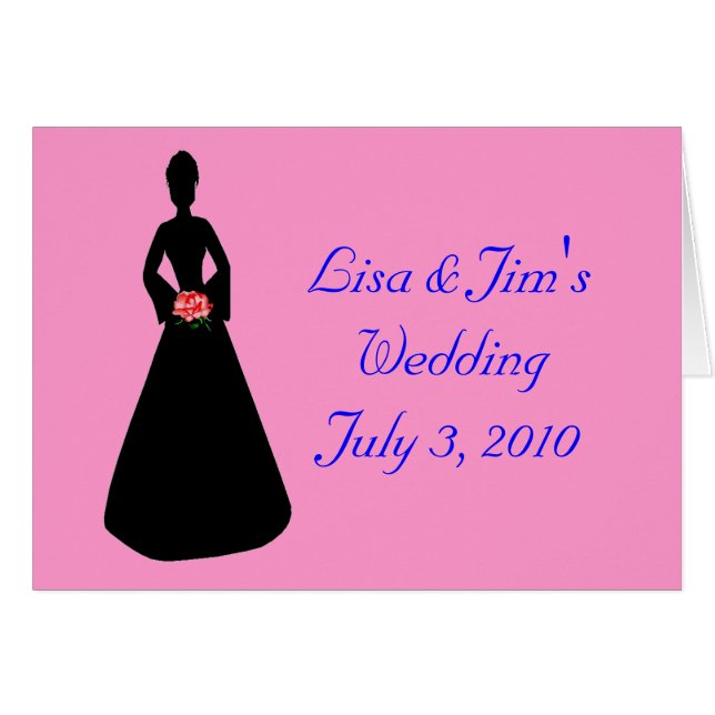 Bride Silhouette Cards (Front Horizontal)