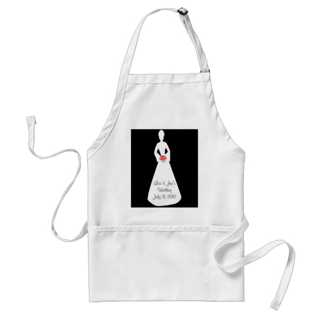Bride Silhouette I Adult Apron (Front)
