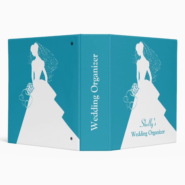 Bride Silhouette Wedding Organizer Binder (Background)