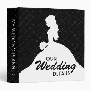 Bride Silhouette Wedding Planner (black) Binder