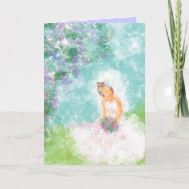 Bride Sitting Bridal Shower Invitation (Front)