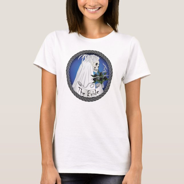 Bride Skull - Blue T-Shirt (Front)