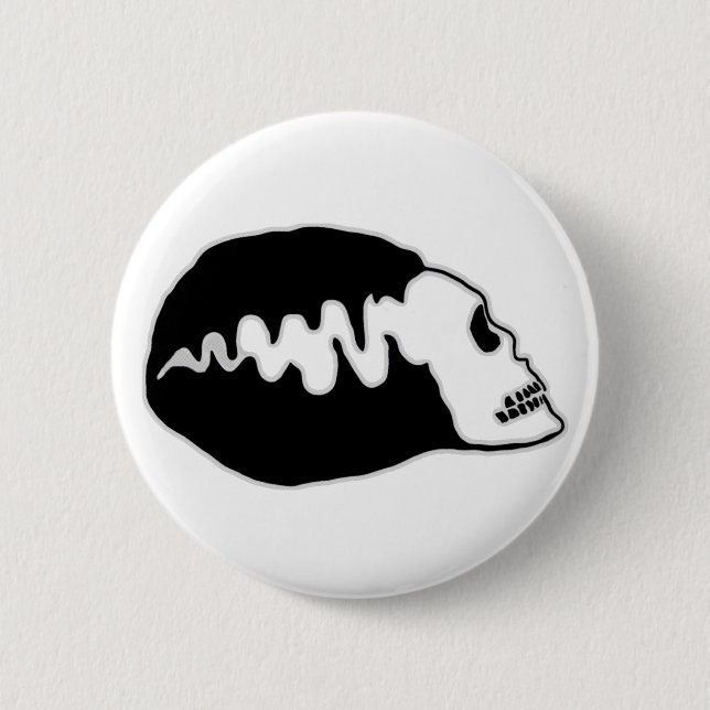 Bride Skull Pinback Button (Front)