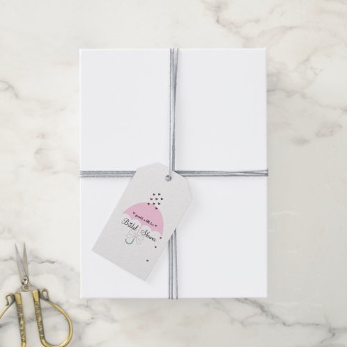 BRIDE Sprinkle A Little Love Pink Shower Party Gift Tags