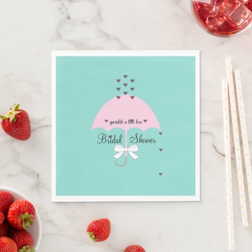 BRIDE Sprinkle Love Blue  Pink Shower Party Napkins