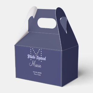 Bride squad add name monogram bridesmaid purple wh favor boxes