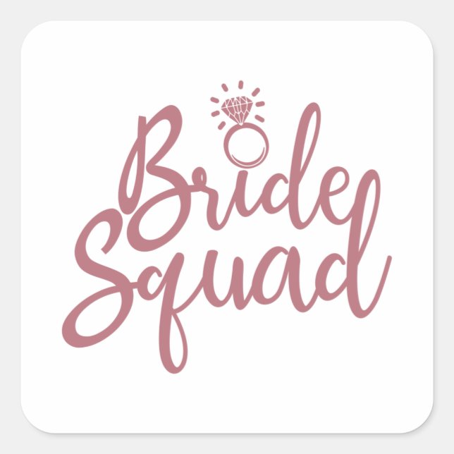 Bride Squad - Bachelorette Party Bridal Wedding Square Sticker (Front)