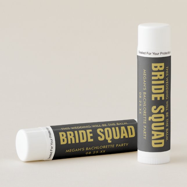 Bride Squad Bachelorette Party Favors Lip Balm (Front)