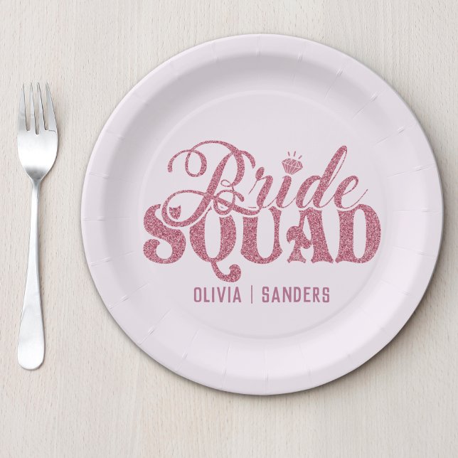 Bride Squad Bachelorette party Paper Plates (Creator Uploaded)