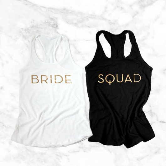 Bride Squad Bachelorette Party Racerback Tank Top (Front)