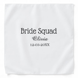 Bride squad bridesmaid add name bachelorette party bandana