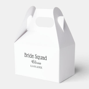 Bride squad bridesmaid add name bachelorette party favor boxes