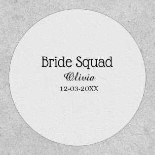 Bride squad bridesmaid add name bachelorette party patch