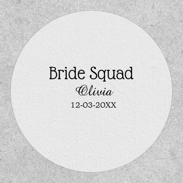 Bride squad bridesmaid add name bachelorette party patch (Front)