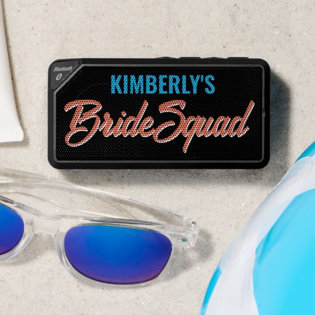 Bride Squad Bridesmaid Gift Bachelorette Party Bluetooth Speaker (Insitu(Beach))