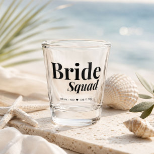 Bride Squad Bridesmaid Wedding Favor Shot Glass
