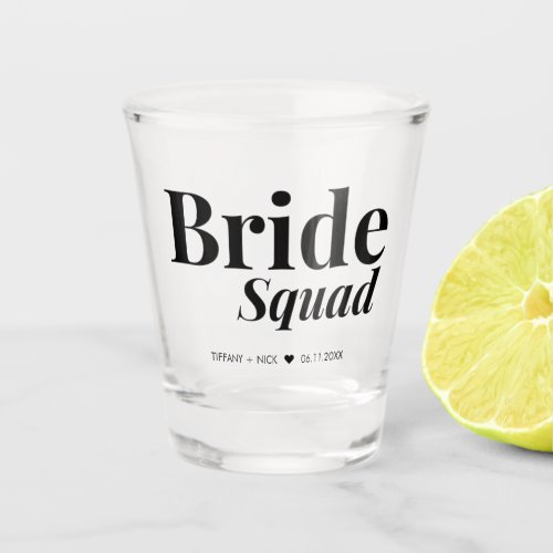Bride Squad Bridesmaid Wedding Favor Shot Glass
