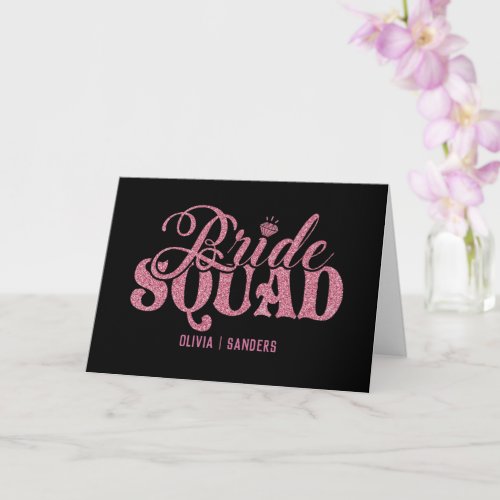 Bride Squad Bright Pink Card