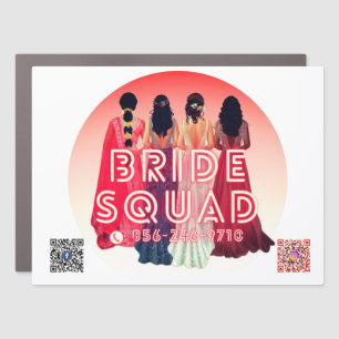 Bride Squad Car Magnet