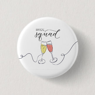Bride Squad Champagne Toast Party Button