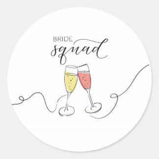 Bride Squad Champagne Toast sticker
