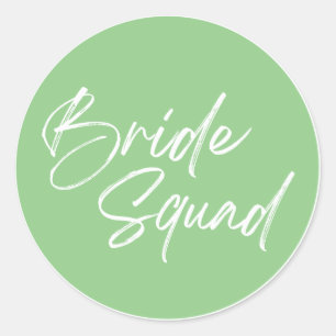 Bride Squad Classic Round Sticker