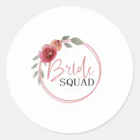 Team Bride Classic Round Sticker, Zazzle