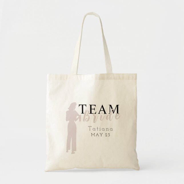 Bride Squad Editable Color Bridal Party  Tote Bag (Front)
