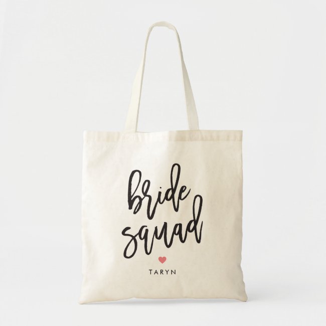 Bride Squad Editable Color Bridal Party Tote Bag