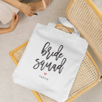 Bride Squad Editable Color Bridal Party Tote Bag
